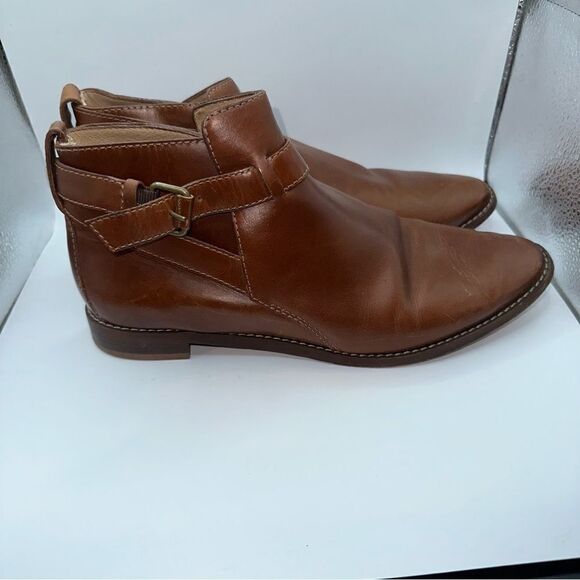 Madewell‎ Shoes Women's 9.5 Medium Brown The Hollis Ankle F5108 Leather Booties - Picture 1 of 12